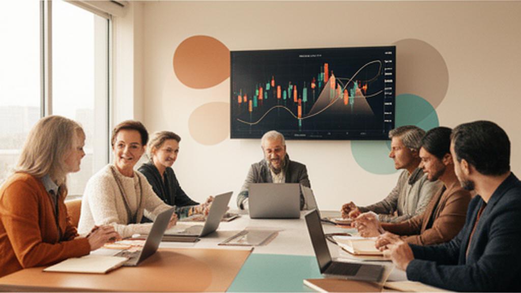 Professionelle Trading-Ausbildung bei Globale Märkte Finanzbildung mit Chartanalyse in einem hellen Seminarraum