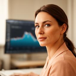 Julia S. während einer Chartanalyse bei Globale Märkte Finanzbildung